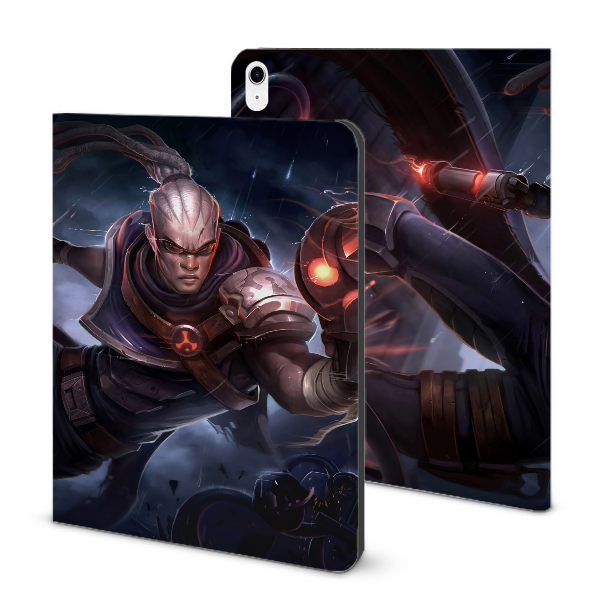（画像用） リーグ・オブ・レジェンド League of Legends LOL IPad ケース ブック型 PUレザー TPU 耐衝撃 軽量 薄型 ペン収納なし 全面保護 IPad 各モデル対応